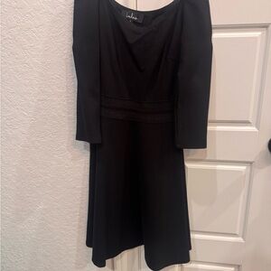 Lulu's Elegant Black Long Sleeve Dress